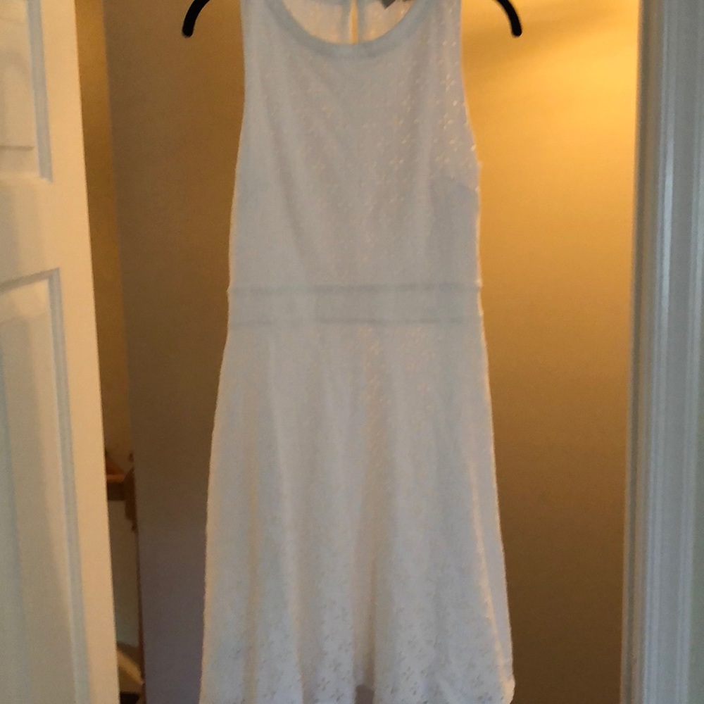 Loft white eyelet dress size 6